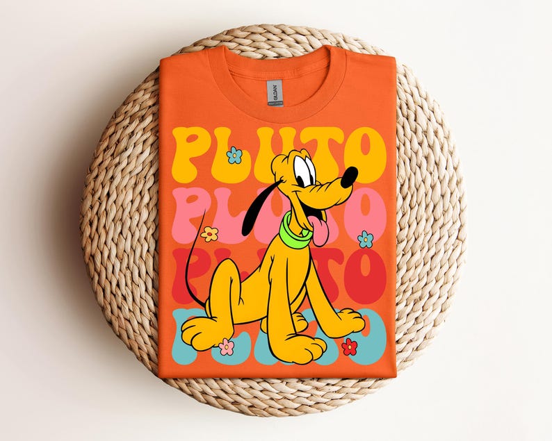 Pluto T-shirt, Vacation Shirt, Family Shirts, Checkered Pluto Shirt