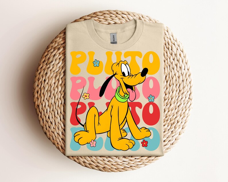 Pluto T-shirt, Vacation Shirt, Family Shirts, Checkered Pluto Shirt