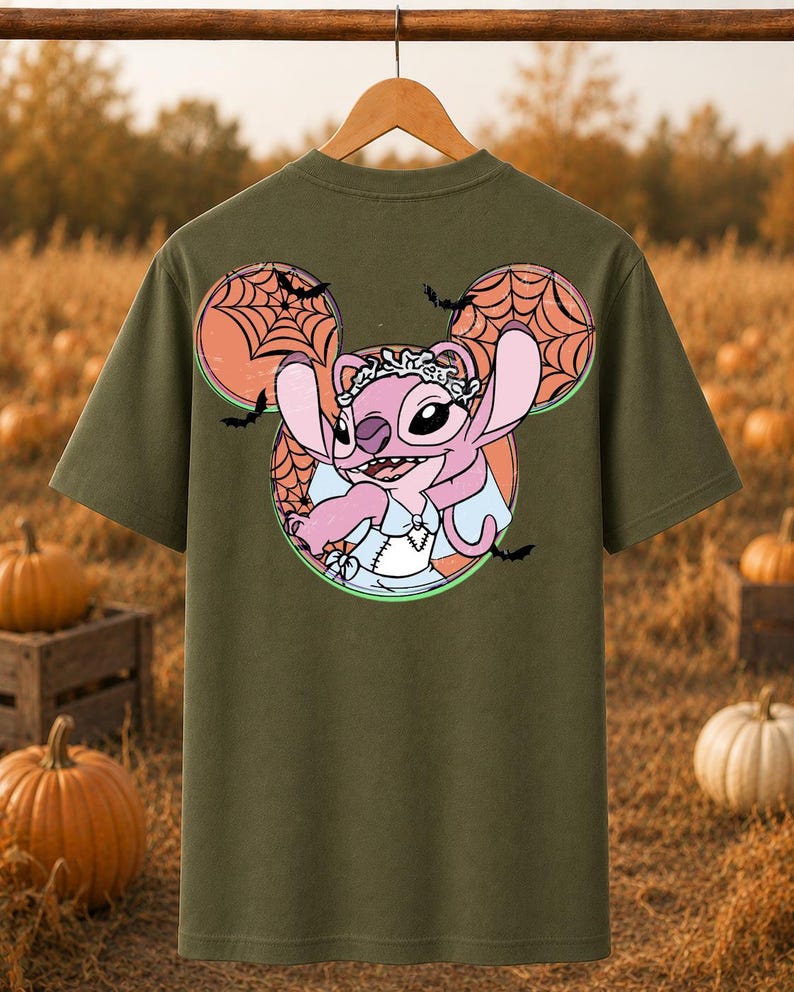 Stitch Angel Bride Halloween DTF, Couples Halloween DTF Transfer Ready For Press, Spooky Season Dtf Prints, Ready To Press, Direct To Film