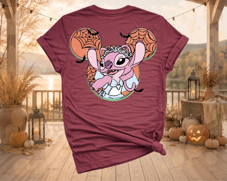Stitch Angel Bride Halloween DTF, Couples Halloween DTF Transfer Ready For Press, Spooky Season Dtf Prints, Ready To Press, Direct To Film