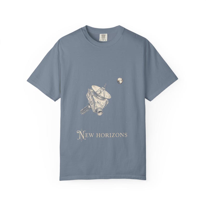 New Horizons Pluto Probe Shirt | Astronomy Engraving Tee, Deep Space Science | Comfort Colors