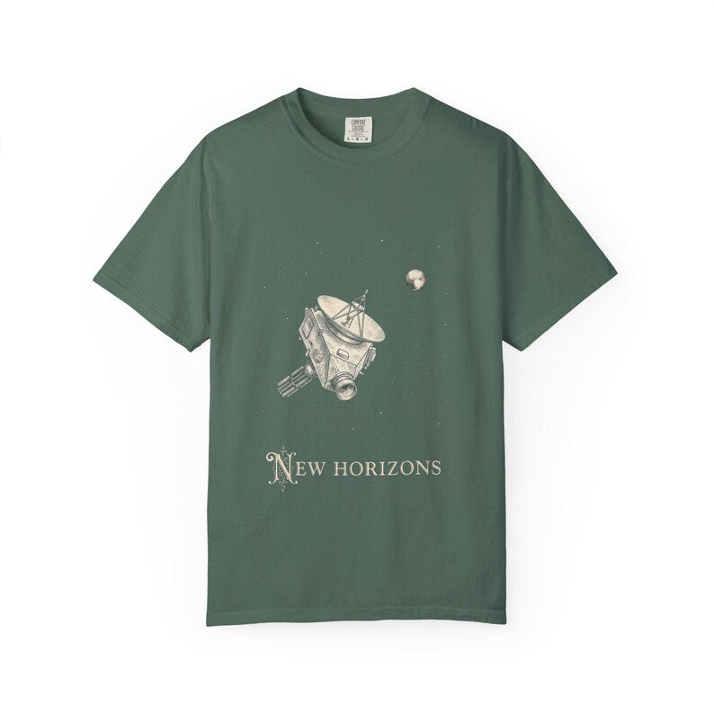 New Horizons Pluto Probe Shirt | Astronomy Engraving Tee, Deep Space Science | Comfort Colors