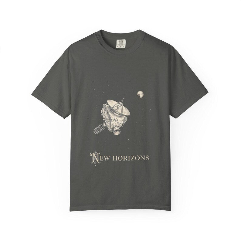 New Horizons Pluto Probe Shirt | Astronomy Engraving Tee, Deep Space Science | Comfort Colors