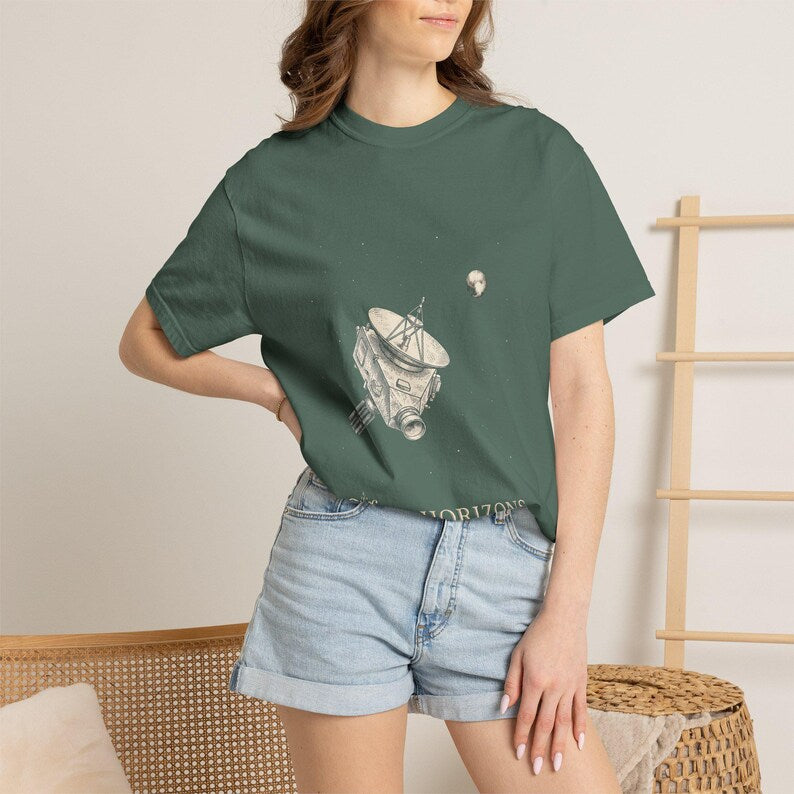 New Horizons Pluto Probe Shirt | Astronomy Engraving Tee, Deep Space Science | Comfort Colors