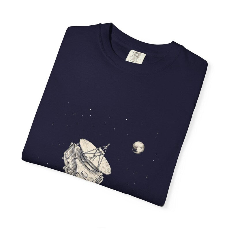 New Horizons Pluto Probe Shirt | Astronomy Engraving Tee, Deep Space Science | Comfort Colors
