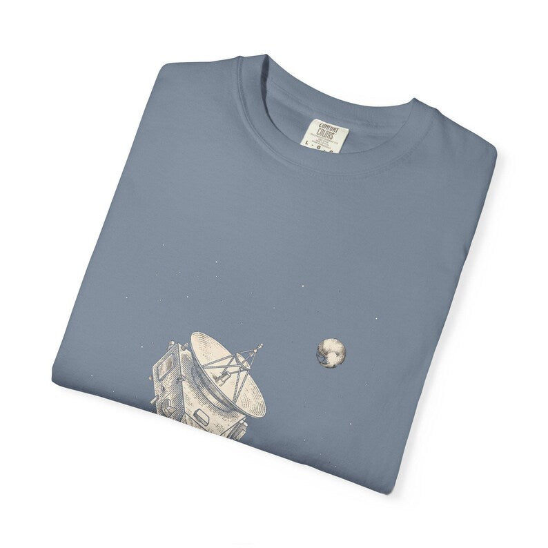 New Horizons Pluto Probe Shirt | Astronomy Engraving Tee, Deep Space Science | Comfort Colors