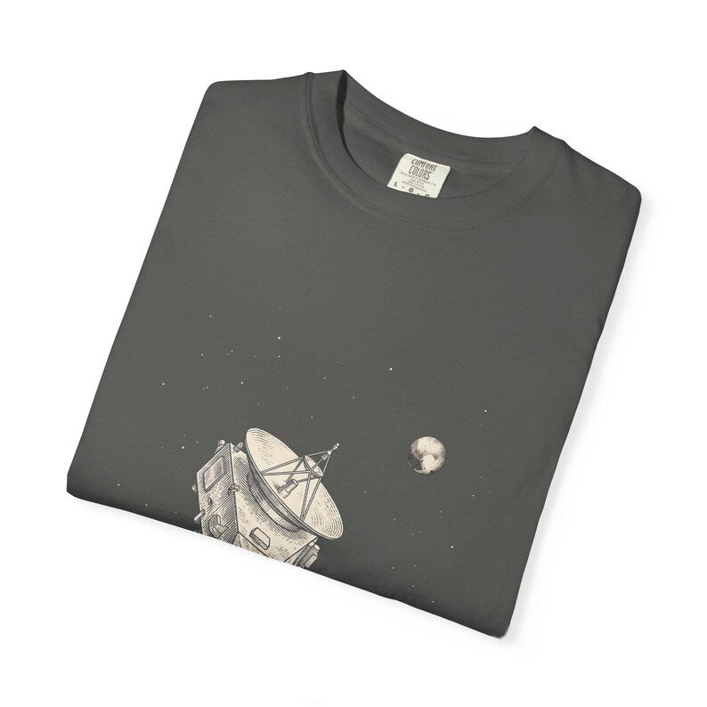 New Horizons Pluto Probe Shirt | Astronomy Engraving Tee, Deep Space Science | Comfort Colors