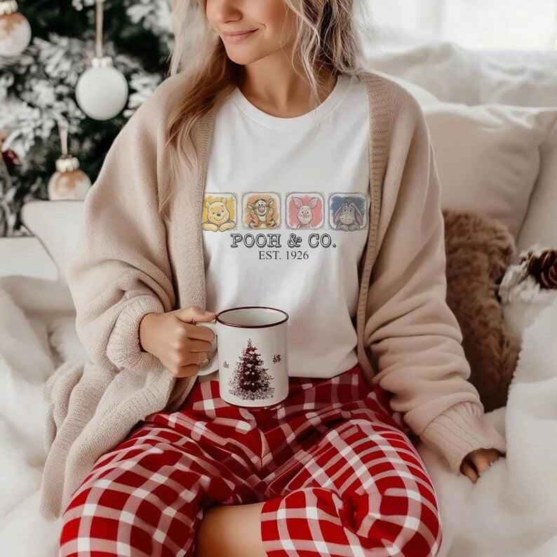 Disney Pooh & Co. Est. 1926 Shirt, Winnie the Pooh Friends Tee, Tigger Piglet Eeyore Shirt, Cute Disney Family Matching Vacation Tee