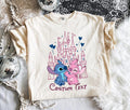 Custom Stitch Angel Castle Shirt, Disney Couple Tee, Magic Kingdom Trip Shirt
