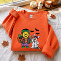Disney Winnie The Pooh Piglet Halloween Embroidered Sweatshirt, Disney Halloween Shirt, Mickey Pumpkin Tee,  Spooky Season, Cozy Autumn Gift