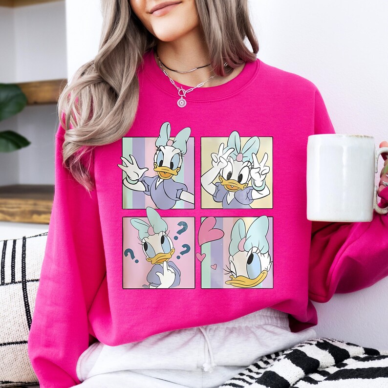 Disney Characters Sweatshirt Hoodie, Mickey Minnie Donald Daisy Goofy Pluto Shirt, Vintage Cartoon Crewneck, Disney Family Trip Gift