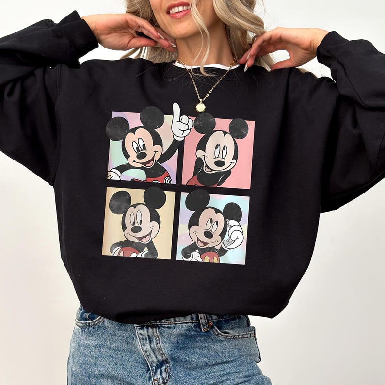 Disney Characters Sweatshirt Hoodie, Mickey Minnie Donald Daisy Goofy Pluto Shirt, Vintage Cartoon Crewneck, Disney Family Trip Gift
