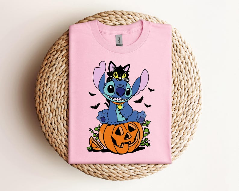 Disney Stitch Halloween Shirt, Cartoon Character Tee