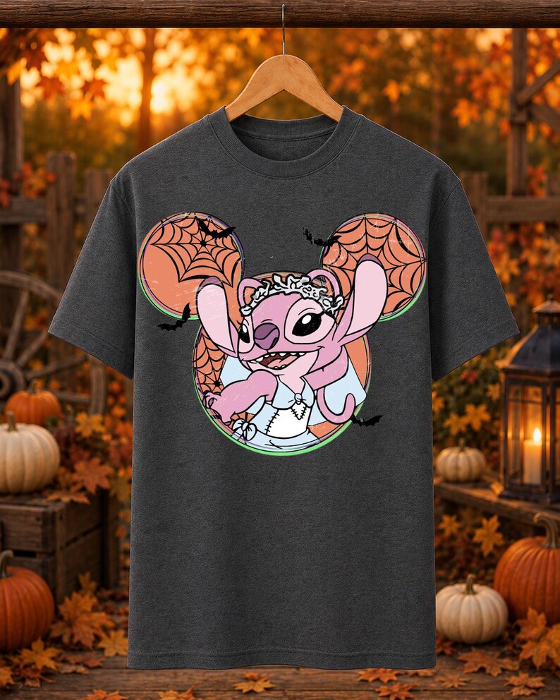 Stitch Angel Bride Halloween DTF, Couples Halloween DTF Transfer Ready For Press, Spooky Season Dtf Prints, Ready To Press, Direct To Film