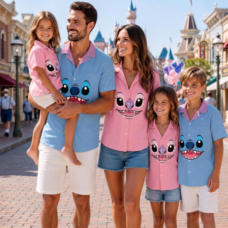 Stitch Tennis Dress Skirt, Angel Hawaiian Shirt, Stitch and Angel Couple Costume, Lilo and Stitch Outfit, Theme Park Vacation