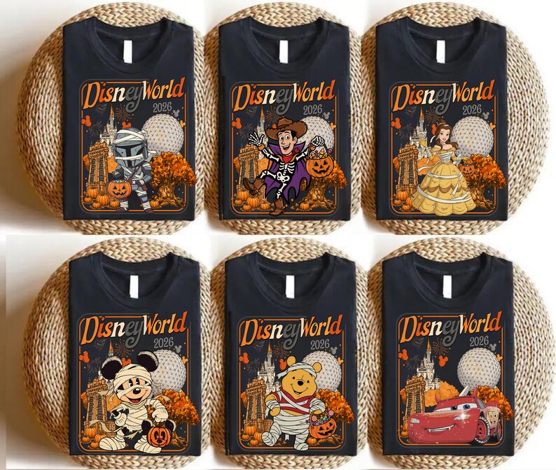 Custom Disney World DTF Transfer, Stitch and Angel Halloween Couple dtf Transfer,Halloween Character DTF, Ready to Press Heat Transfer