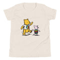 Dancing Vintage Pooh & Piglet Youth T-Shirt Classic Bella + Canvas Unisex