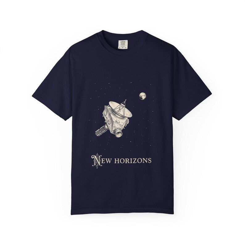 New Horizons Pluto Probe Shirt | Astronomy Engraving Tee, Deep Space Science | Comfort Colors