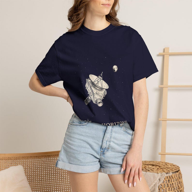 New Horizons Pluto Probe Shirt | Astronomy Engraving Tee, Deep Space Science | Comfort Colors