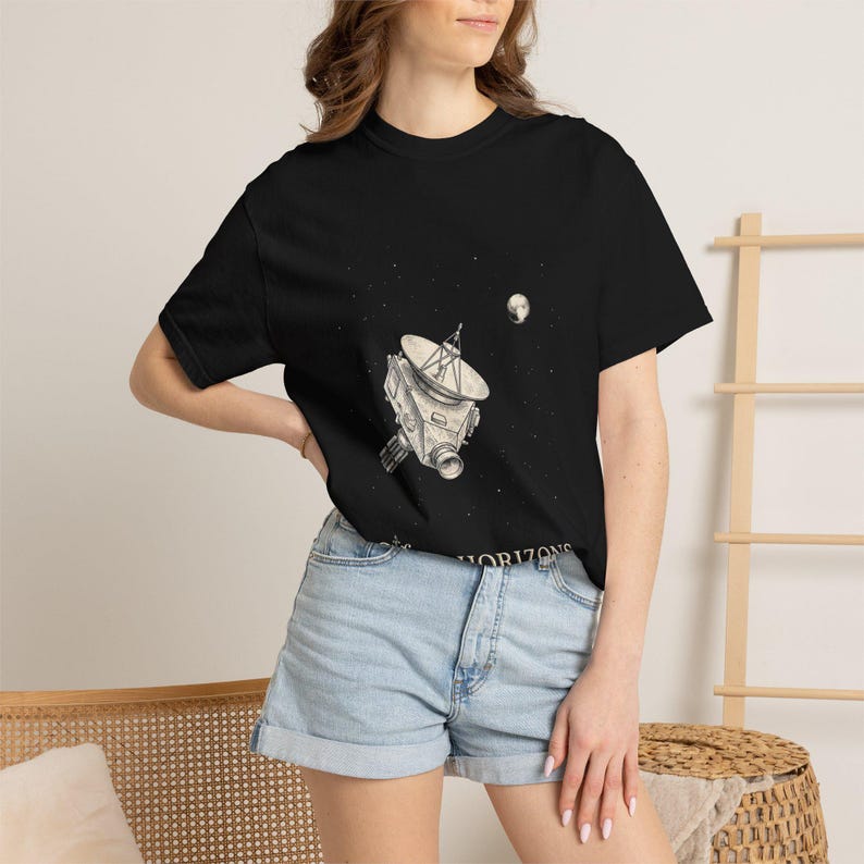 New Horizons Pluto Probe Shirt | Astronomy Engraving Tee, Deep Space Science | Comfort Colors