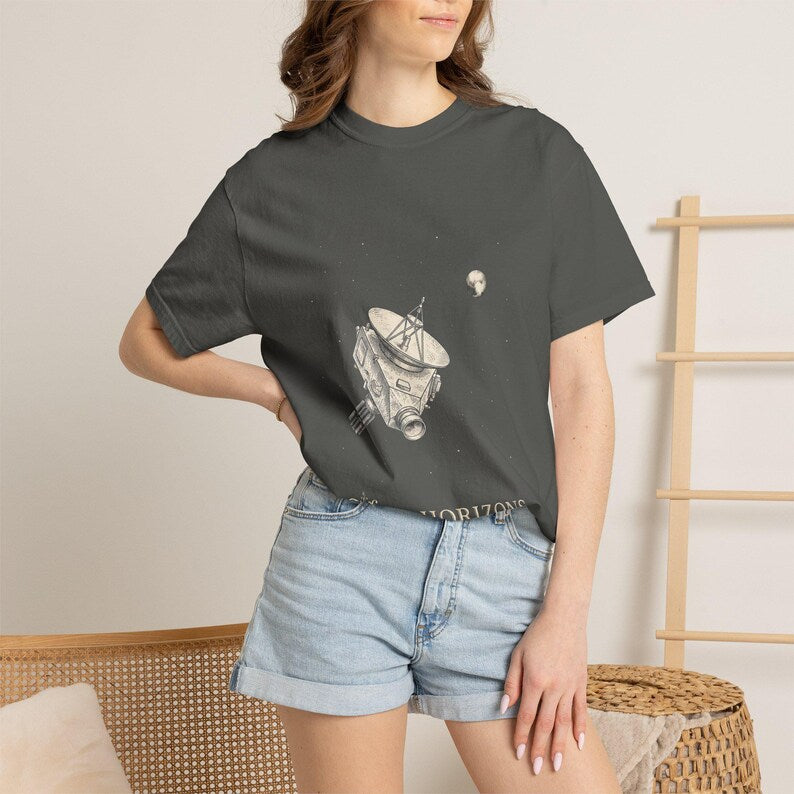 New Horizons Pluto Probe Shirt | Astronomy Engraving Tee, Deep Space Science | Comfort Colors