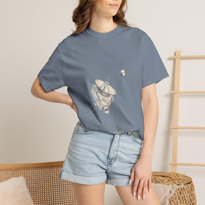 New Horizons Pluto Probe Shirt | Astronomy Engraving Tee, Deep Space Science | Comfort Colors