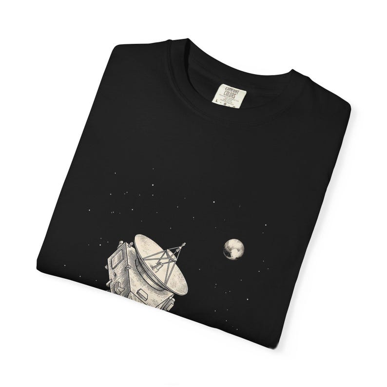 New Horizons Pluto Probe Shirt | Astronomy Engraving Tee, Deep Space Science | Comfort Colors