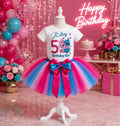 Stitch and Angel Birthday Outfit Girl, Personalized 10th Birthday Outfit, Blue Pink Tutu Set, Custom Name Shirt, Cake Smash Outfit, Disney B
