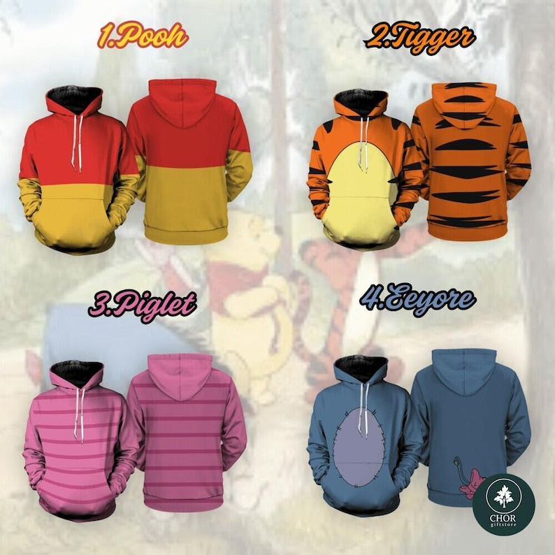 Custom Winnie the Pooh Characters 3D Halloween Costume product image 1