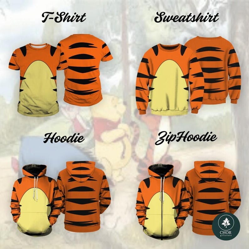 Custom Winnie the Pooh Characters 3D Halloween Costume product image 3