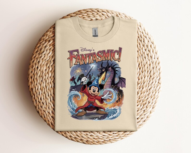 Mickey Mouse Fantasmic Shirt, Disney Characters Tee