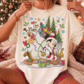 Disney Vintage Mickey and Pluto Santa Christmas Tree Shirt, Ho Ho Ho Christmas Mickey and Friends Shirt, Disneyland Holiday Trip Family Tee