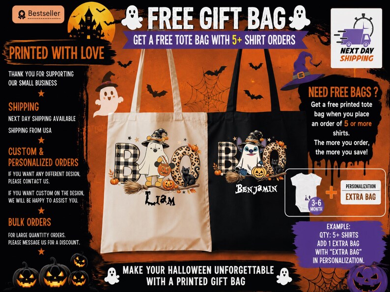 Boo Squad Matching Shirt, Disney Halloween Family Tee, Custom Character Shirt, Stitch Mickey Minnie Matching Tee, Pooh Piglet Halloween