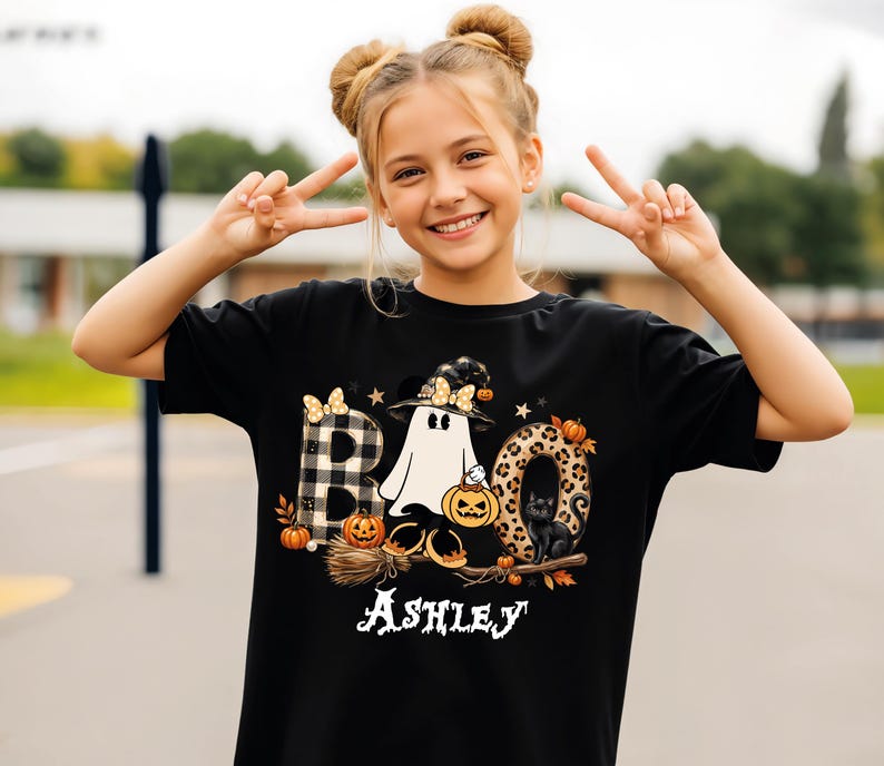Boo Squad Matching Shirt, Disney Halloween Family Tee, Custom Character Shirt, Stitch Mickey Minnie Matching Tee, Pooh Piglet Halloween