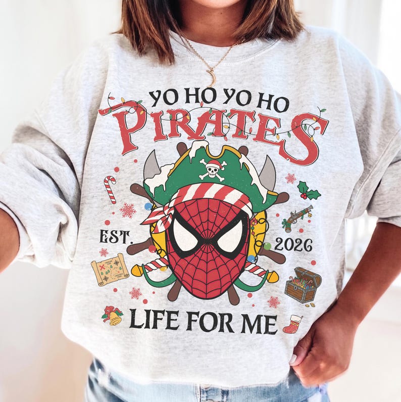 Disney Pirates of the Caribbean Christmas Lights Tee, Mickey & Friends Stitch Chip Dale Star Wars Marvel, Yo Ho A Pirate's Life For Me Shirt