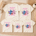 Stitch Birthday Girl Family Shirts, Personalized Name Age Birthday Toddler, Matching Disney Family Birthday Shirt