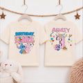 Stitch Birthday Girl Youth Shirt, Personalized Name Age Toddler, Disney Birthday Shirt, Stitch and Angel Birthday Tee,BP