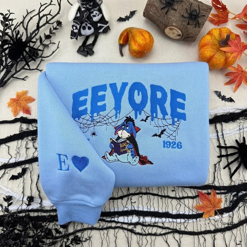 Embroidered Pooh and Friends Halloween Shirt, Pooh Tigger Piglet Eeyore Sweatshirt, Spooky Winnie the Pooh Hoodie, Disney Halloween Shirt