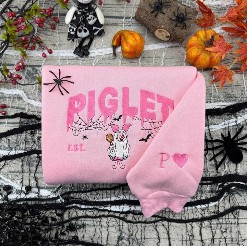 Embroidered Pooh and Friends Halloween Shirt, Pooh Tigger Piglet Eeyore Sweatshirt, Spooky Winnie the Pooh Hoodie, Disney Halloween Shirt