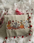Disney Dogs Fall Embroidered Sweatshirt T-shirt Hoodie, Lady Tramp Pluto Max Autumn Crewneck, Pumpkin Dog Embroidery, Disney Fall Gift