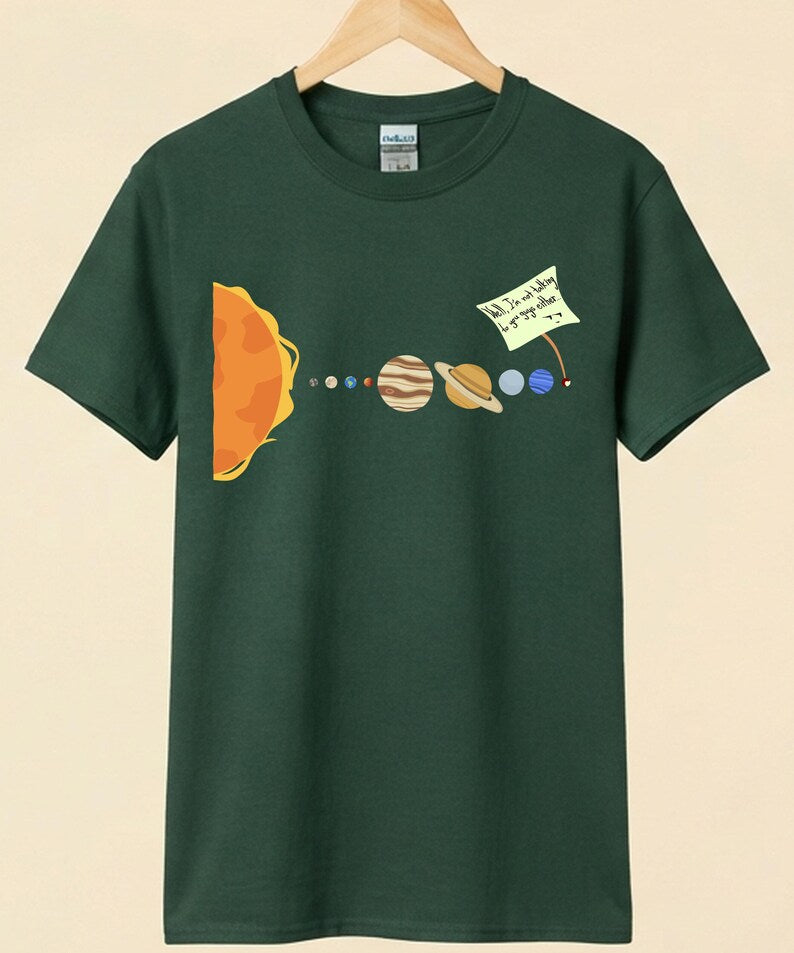 Funny Solar System Shirt, Pluto Meme Tee, Astronomy Gift, Geeky Space Shirt, Outer Science Apparel, Cute Planet T-Shirt, Unisex Cotton Tee
