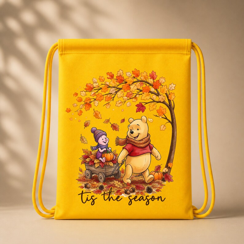 Winnie the Pooh Fall Shirt, Tis the Season Tee, Piglet Pumpkin Shirt, Autumn Leaves Graphic Tee, Cute Disney Thanksgiving