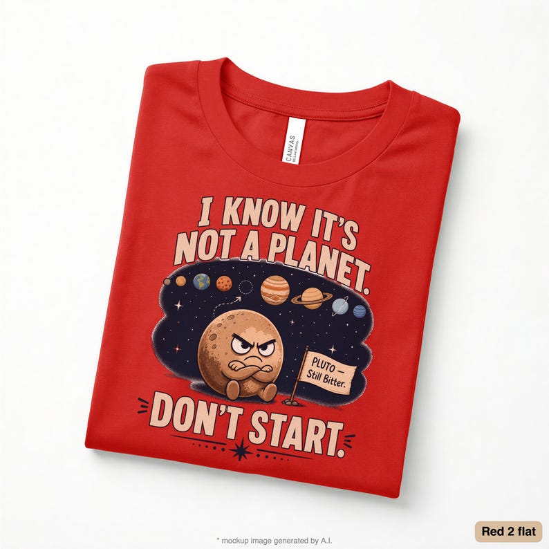 Funny Astronomy Shirt | Pluto Space Tee | Science Shirt | Pluto Is Still Bitter