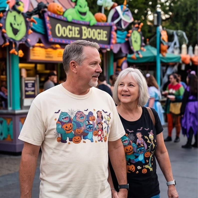 Lilo & Stitch Halloween Shirt, Disney T-Shirt, Stitch Lilo Angel Halloween Tee, Cute Pumpkin Shirt, Halloween Gift for Kids, Disney Gift
