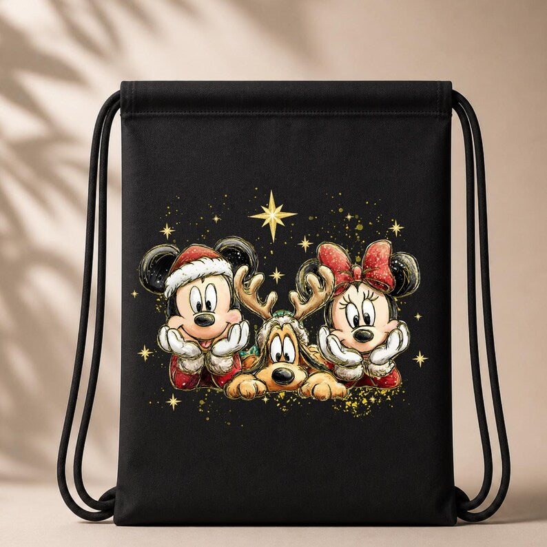 Disney Christmas Shirt, Mickey Minnie and Pluto Holiday Tee, Vintage Magical Character Short Sleeve Shirt, Family Vacation Gift