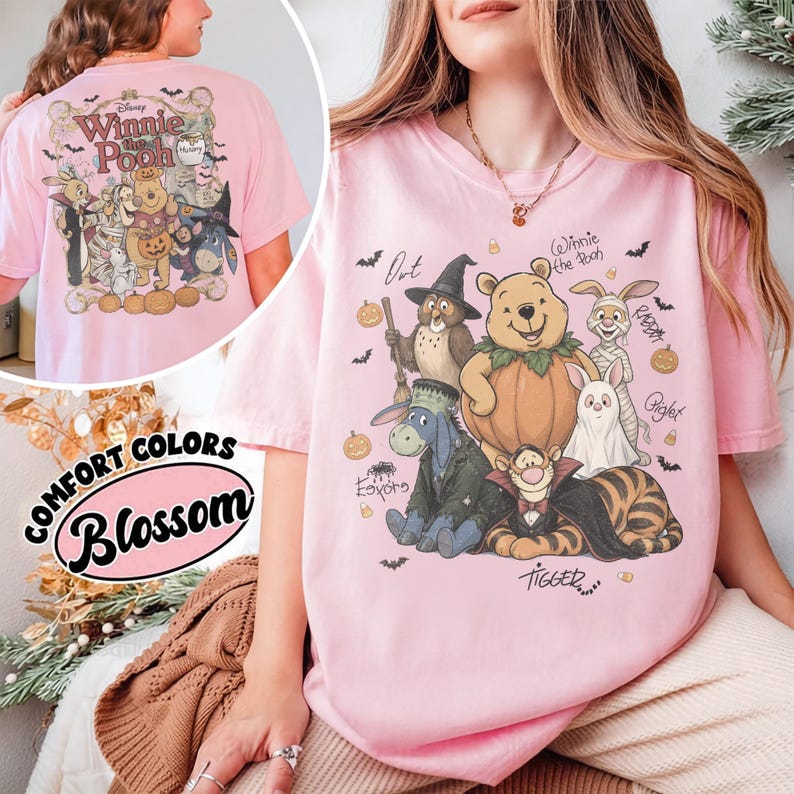 2 Sided Comfort Colors Retro Winnie Pooh and Friends product image 10