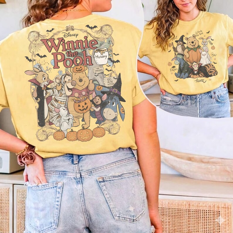 2 Sided Comfort Colors Retro Winnie Pooh and Friends product image 4