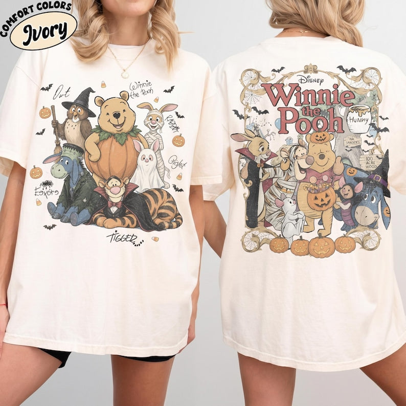 2 Sided Comfort Colors Retro Winnie Pooh and Friends product image 1