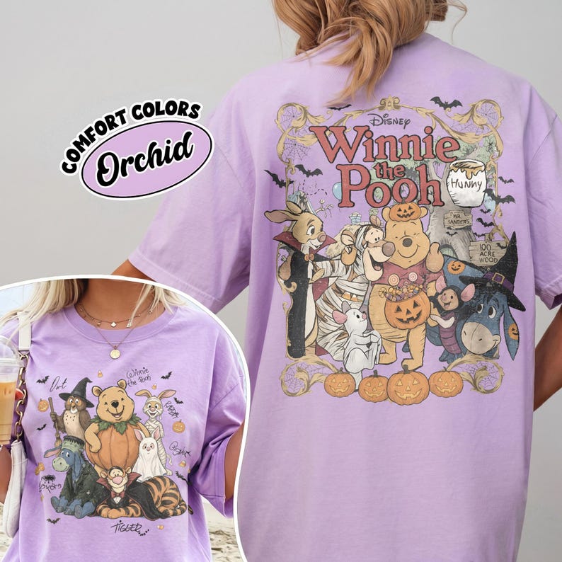 2 Sided Comfort Colors Retro Winnie Pooh and Friends product image 12