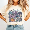 Stitch and Angel Halloween Tee,Magic Kingdom Spooky Season Tee,Ice Cream Snacking Team Shirt ,Nightmare On Main Street Disney Halloween Tee